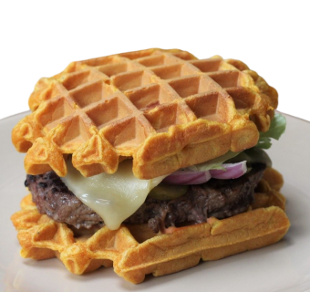 burger-on-waffle